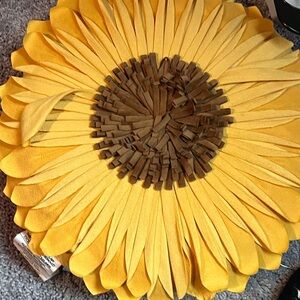 Vibrant Yellow Sunflower Pillow